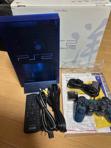 Ps2 ocean blue scph - blue, box
